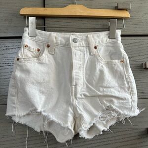 Levi’s Women's White Denim Shorts